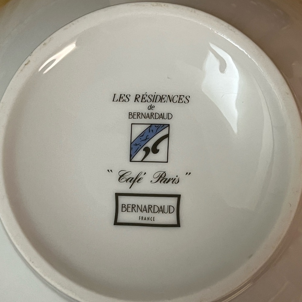 Bernardaud Cafe Paris Blue Salad Bowl ~ France Discontinued No flaws - Picture 3 of 6